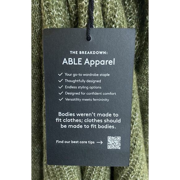 Able Women’s Sweater Heather Green Slouchy Comfy Pullover Mock Neck Harriet 1X - Picture 8 of 11